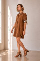 VESTIDO LINO POLO TOSTADO