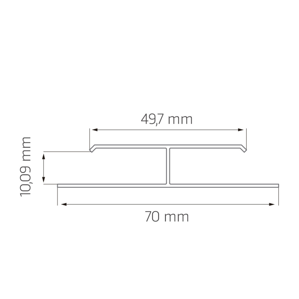 UNIÓN H PVC BLANCO 6 MTS Unión H Pvc Blanco 6 Mts