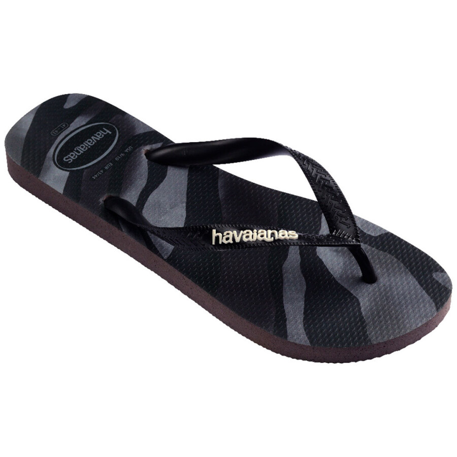 Sandalias de Hombre Havaianas Top Camu Negro - Gris