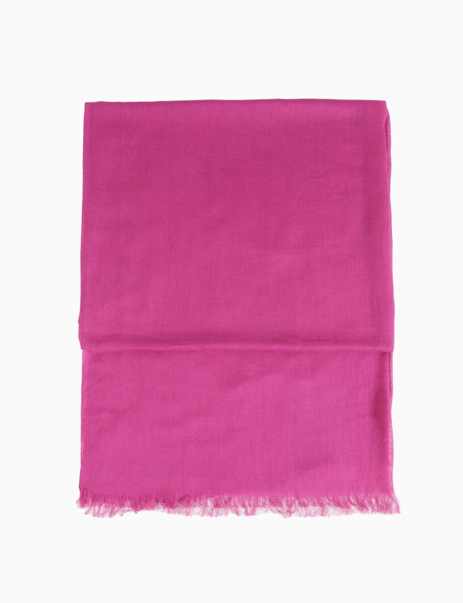 Pashmina clásica con flecos - fucsia 