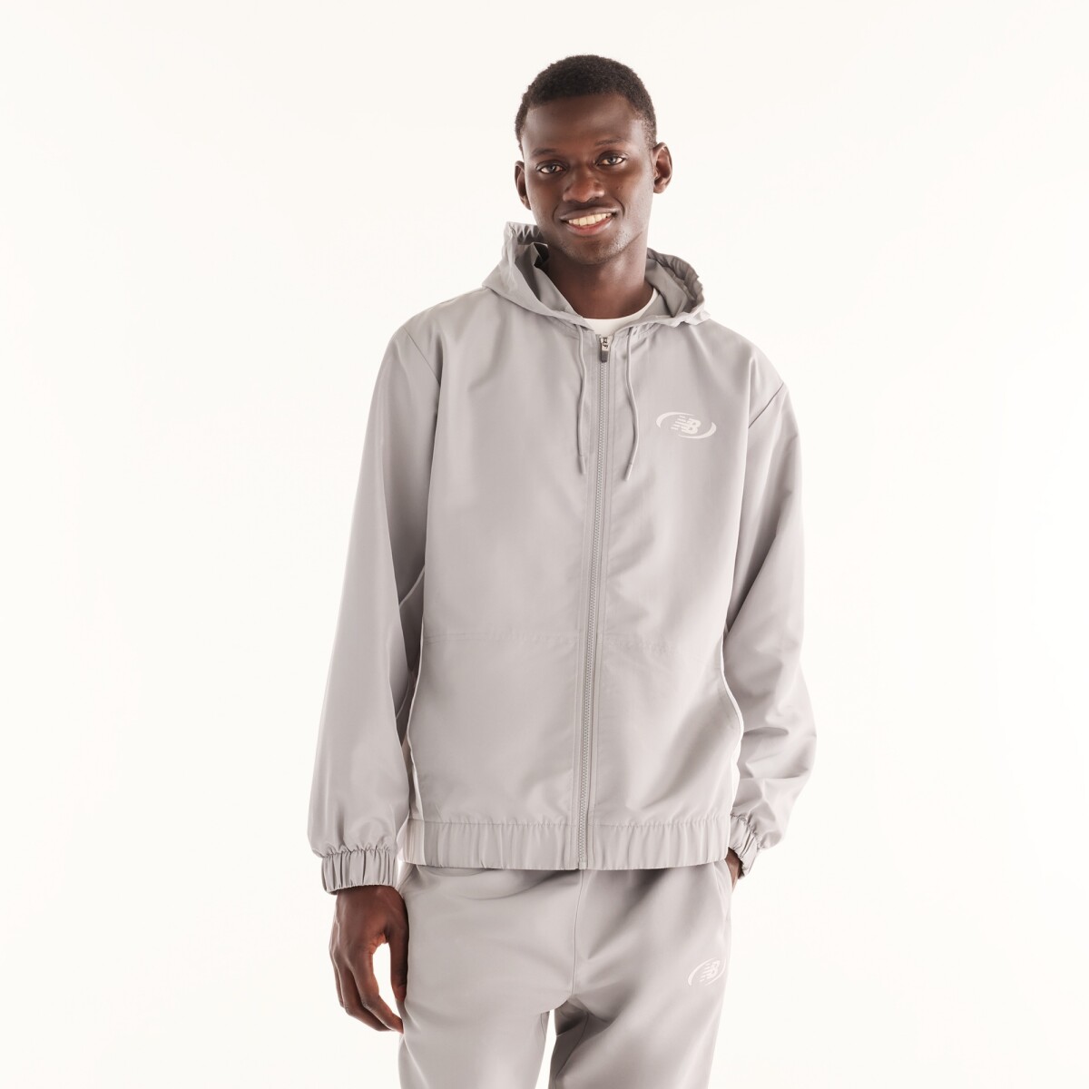 Campera New Balance de Hombre - Trackside - MJ62Y8SJYST - GREY 