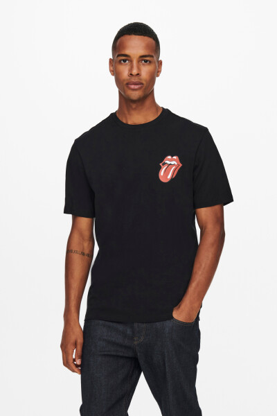 Camiseta estampada - Rolling Stones Black
