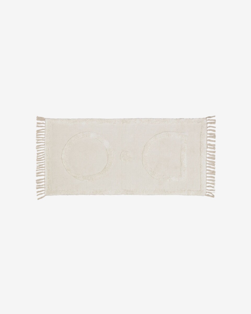 Alfombra Bernabela 100% algodón beige 70 x 140 cm 