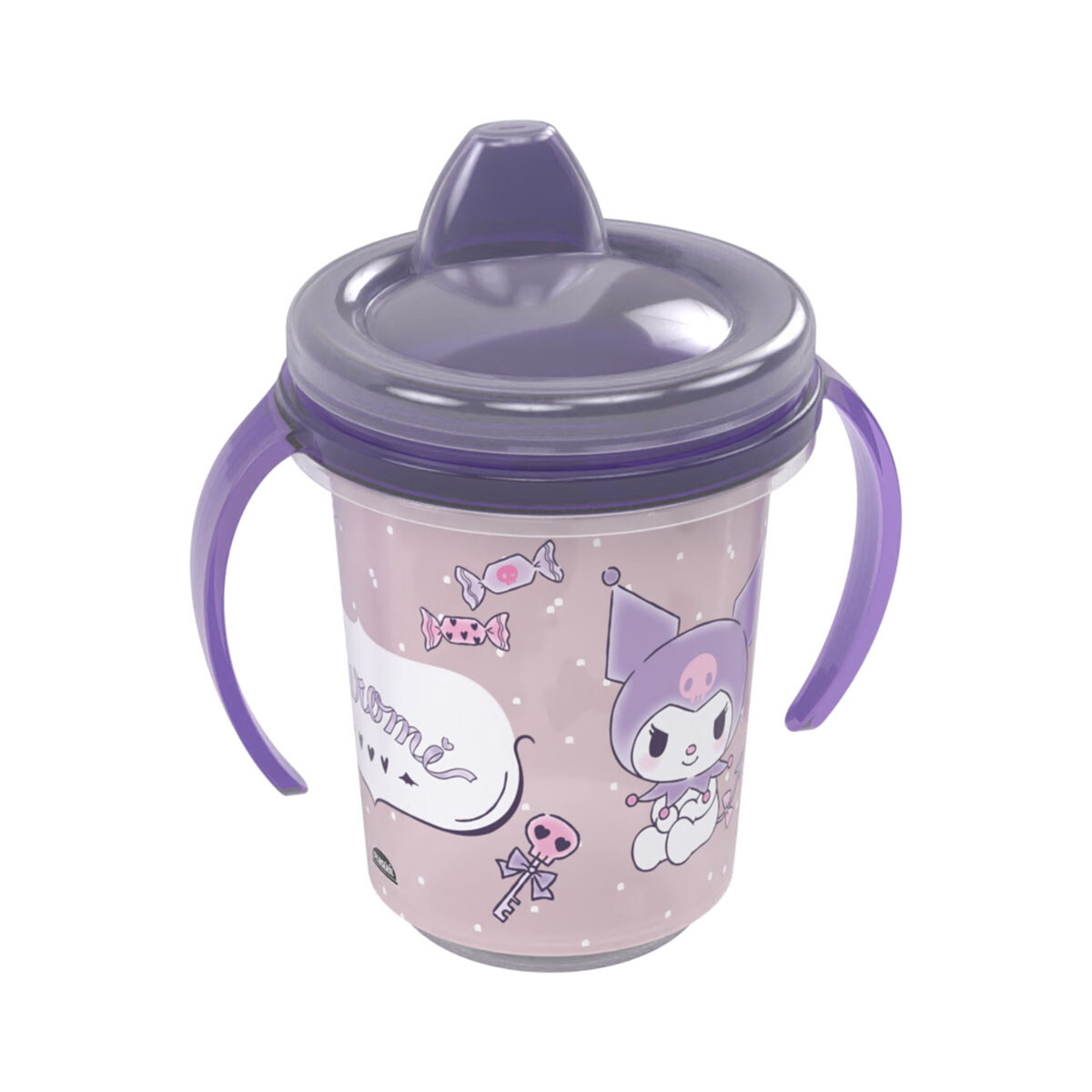 Vaso Entrenador con Tapa Kuromi 280ml 