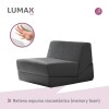 Sillón Sofá Plegable Lumax Modelo Lahti en caja Compactado Gris Oscuro