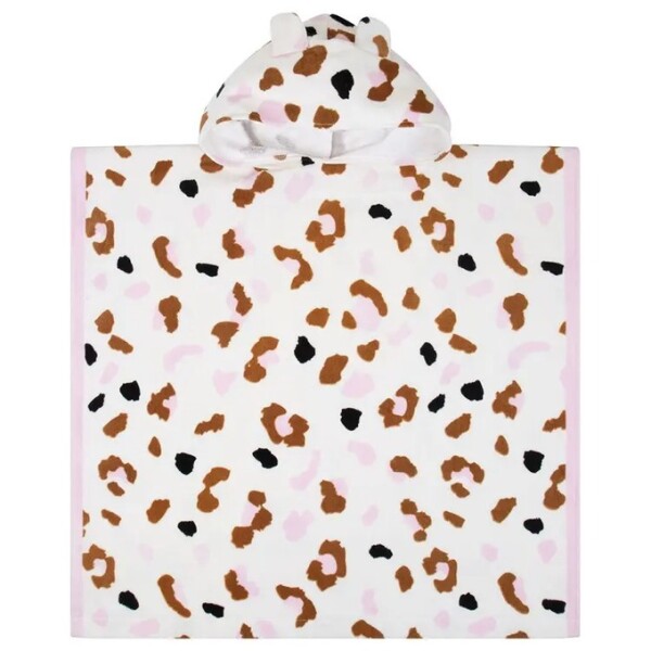 Toalla poncho swim essentials Leopardo