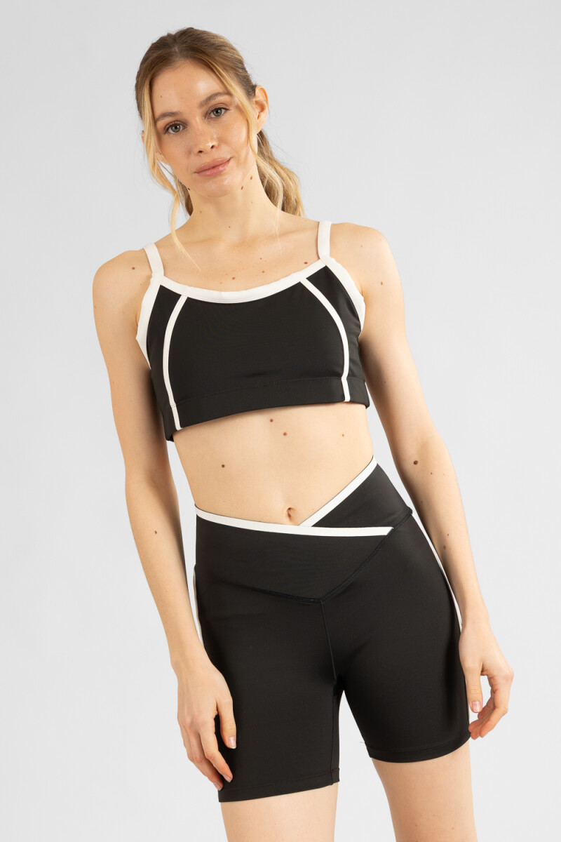 Calza corta fitness mujer Negro