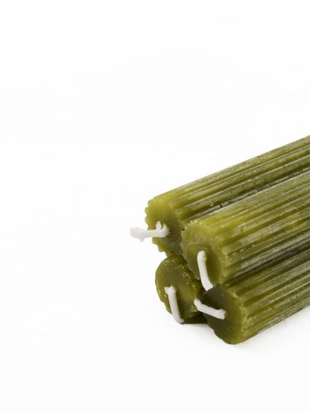VELA DE CENA PACK X 4 VERDE