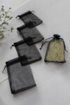 Pack x 100 - Bolsas organza 9x15 cm NEGRO