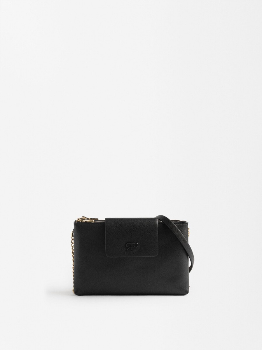 Bolso Bandolera Doble - negro 