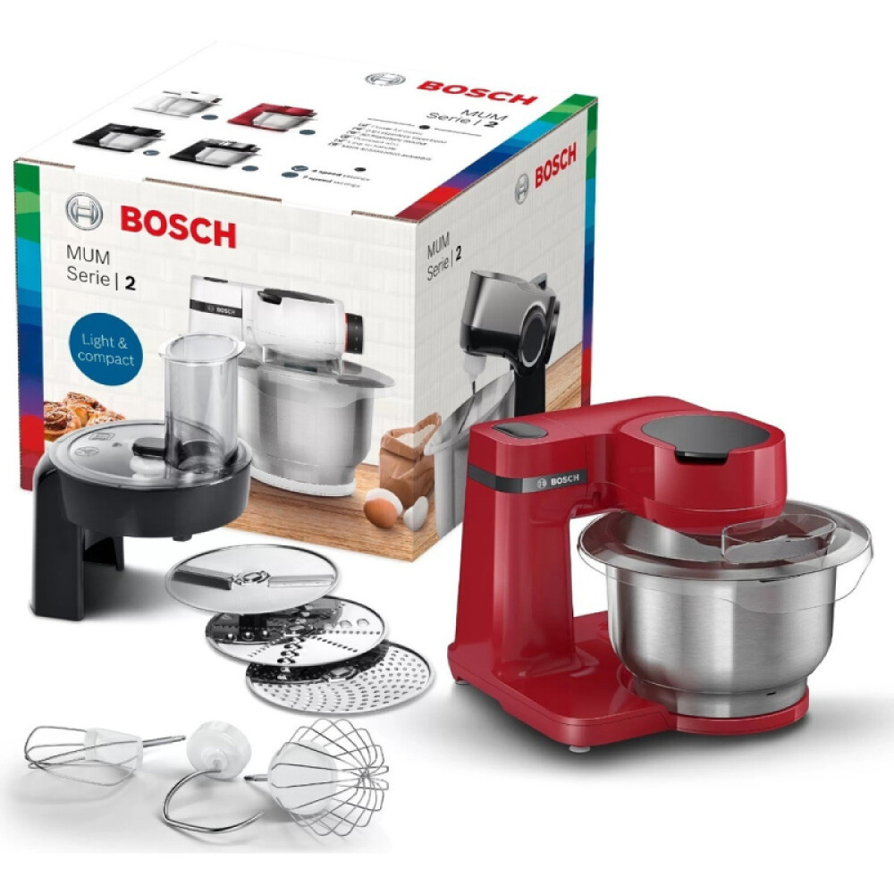 Robot de cocina Rojo - Bowls A.Inoxidable 3.8 lts.c/tapa rojo