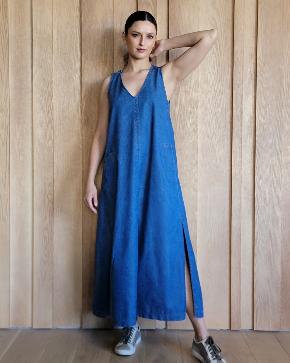 Vestido Formentera - Denim azul 