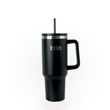 Set de lunchera de neopreno y vaso térmico Cup 360 1200ml brio set negro/negro