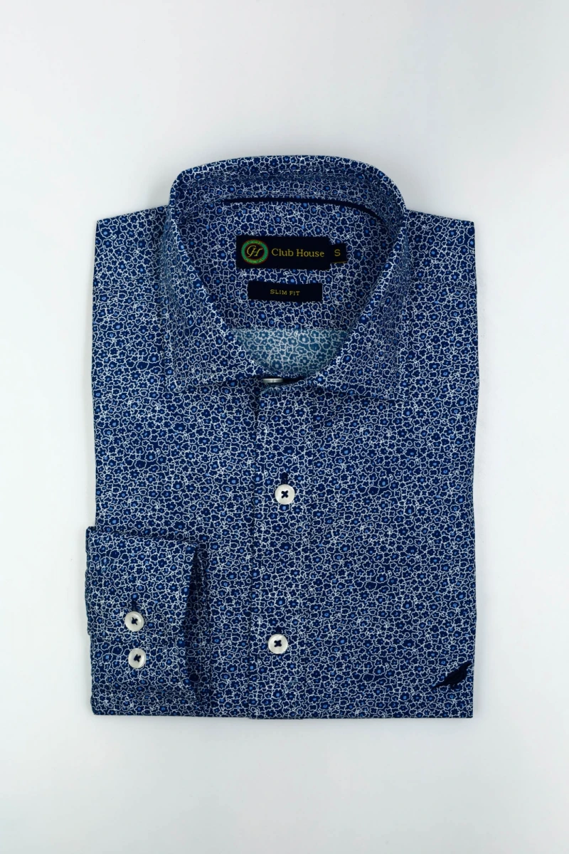 Camisa estampada Slim Fit - Flores 