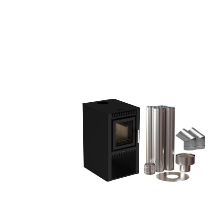 Calefactor a Leña 70 m² Metávila Z175exp | Doble Combustión | Con kit para salida por techo Calefactor a Leña 70 m² Metávila Z175exp | Doble Combustión | Con kit para salida por techo