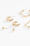 Set 3 aros irregulares dorado