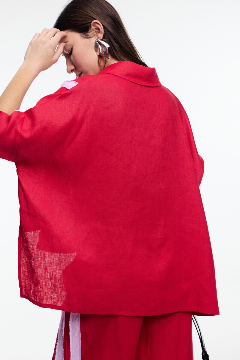 CAMISA TIRAS Rojo