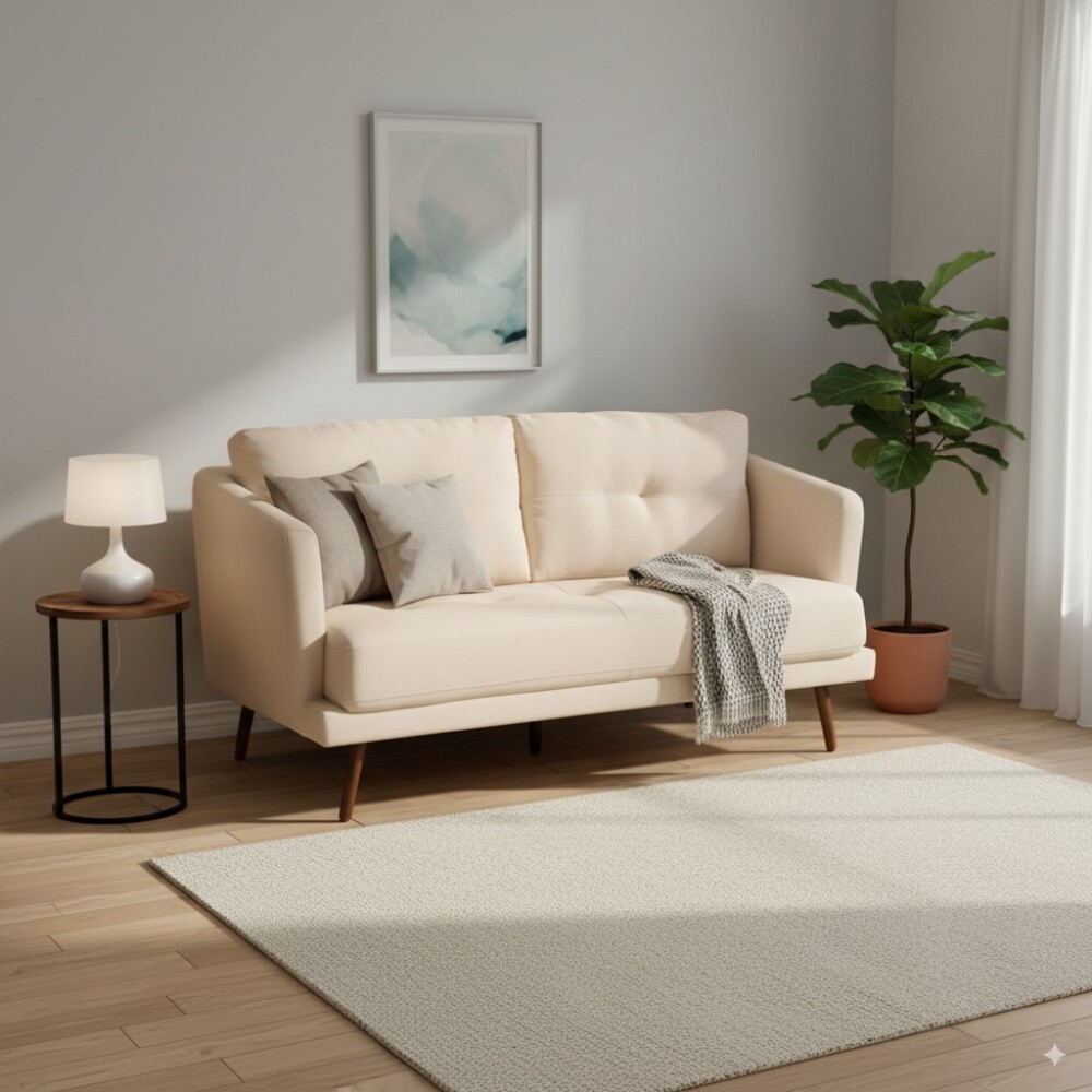 Sillón Sofá Triunfo 2 Cuerpos Beige