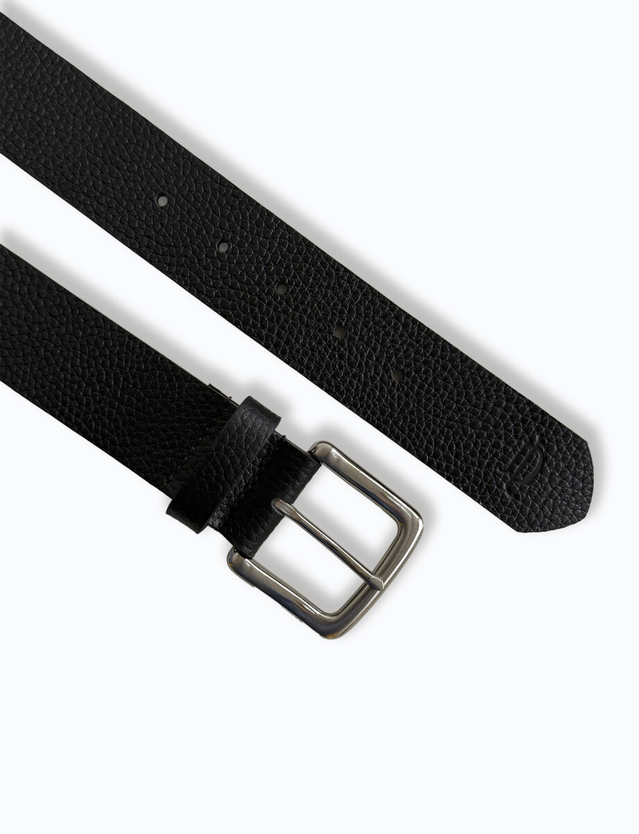 Cinturon cuero jeanero negro