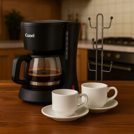 PACK CAFETERA DE GOTEO 6 TZ + SOPORTE TAZA + 2 TAZA 90ML PACK CAFETERA DE GOTEO 6 TZ + SOPORTE TAZA + 2 TAZA 90ML