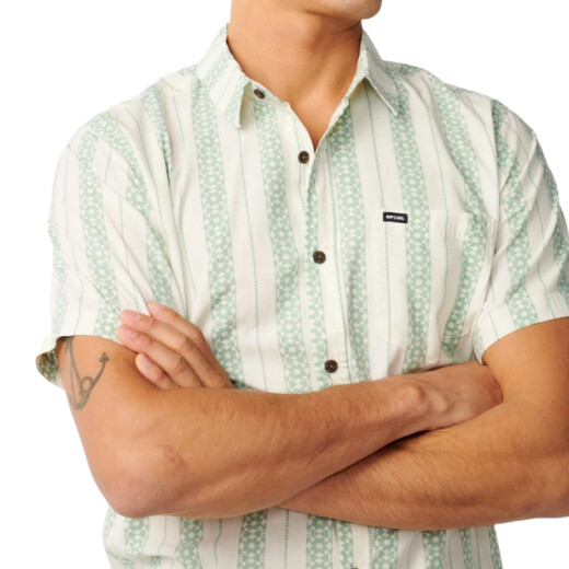 Camisa Rip Curl Sessions - Beige Camisa Rip Curl Sessions - Beige