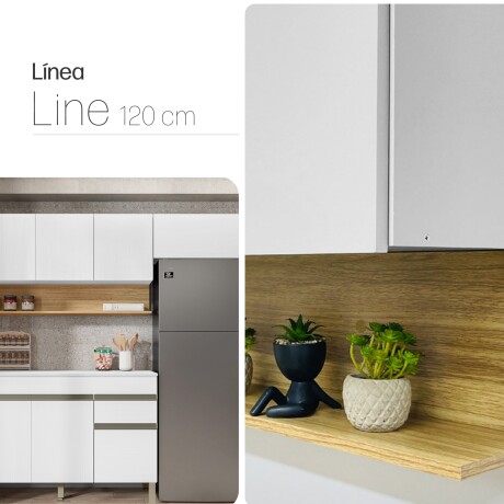 Juego de 3 Modulos De Cocina 120 cm Color Blanco BLANCO