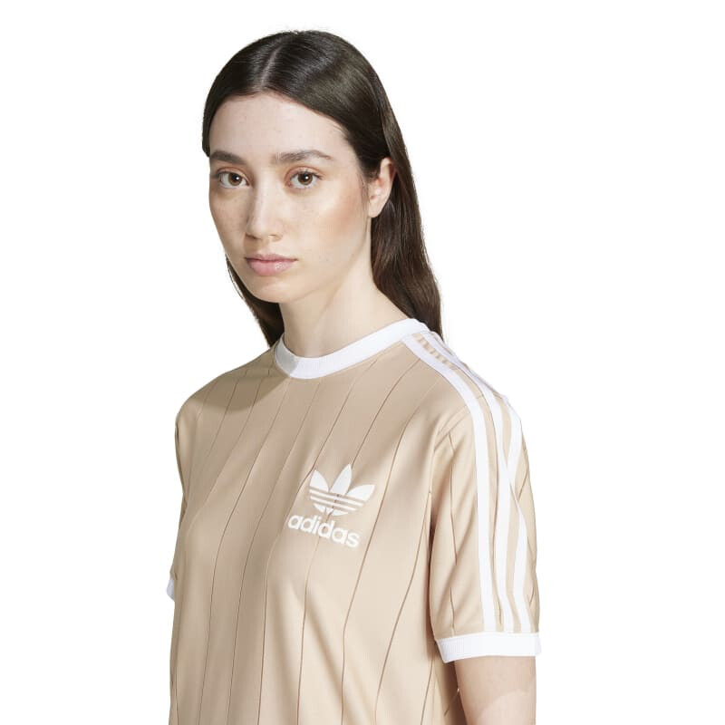 Remera Adidas Adicolor Pinstripe 3 de Mujer - IY7232 Rosa Crema