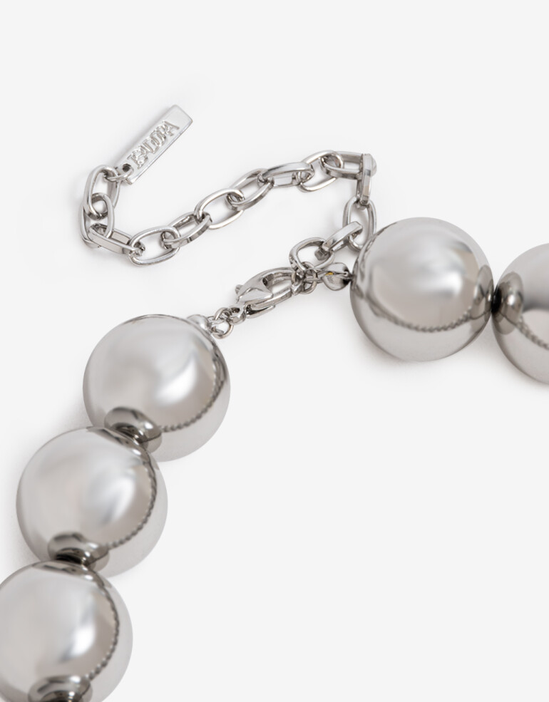 Collares Cortos Metal Collares Cortos, Metal Balls - Plateado Rodio