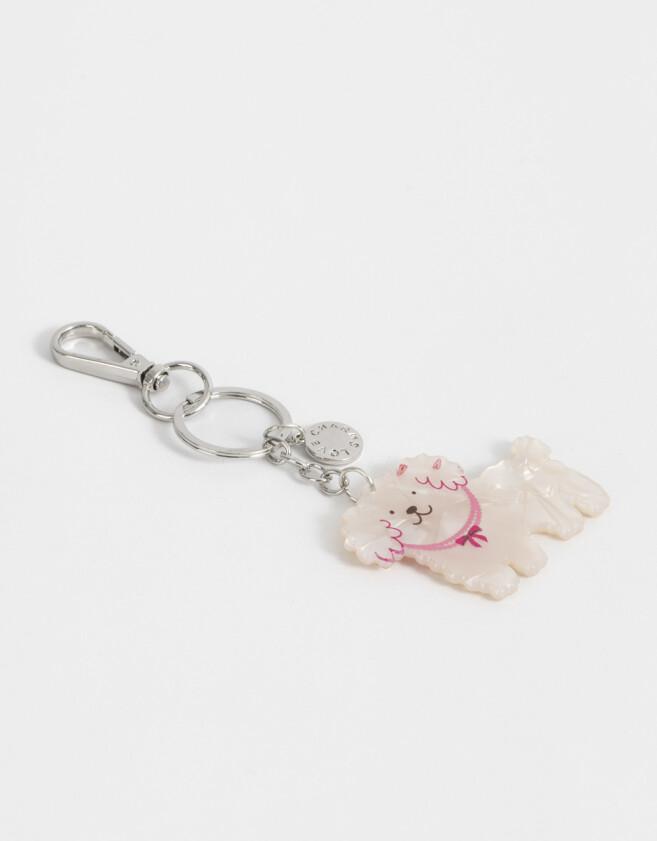 Llavero Acrilico Llavero Y Charm De Perrito - Combinacion Multicolor