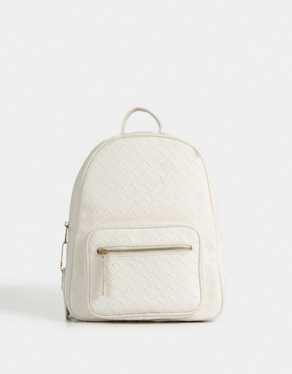 Mochila Trenzada - Blanco Crudo 