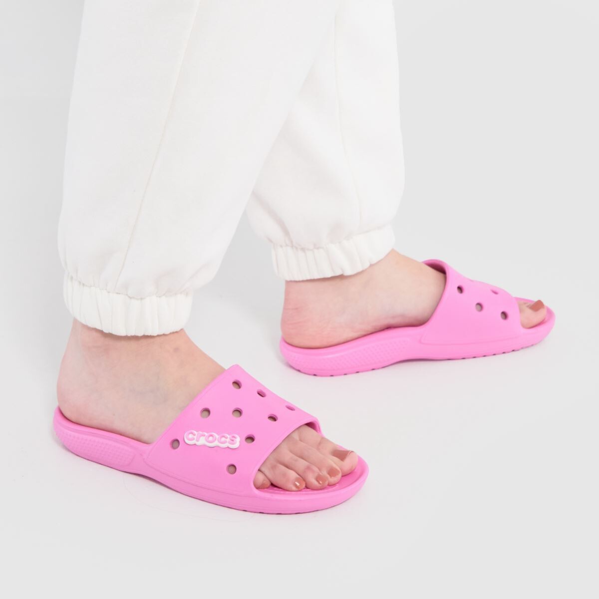 Sandalia de Mujer Crocs Classic Slide Crocs - Rosado 