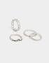 Sets Anillos Strass Anillos Sets De Metal - Plateado