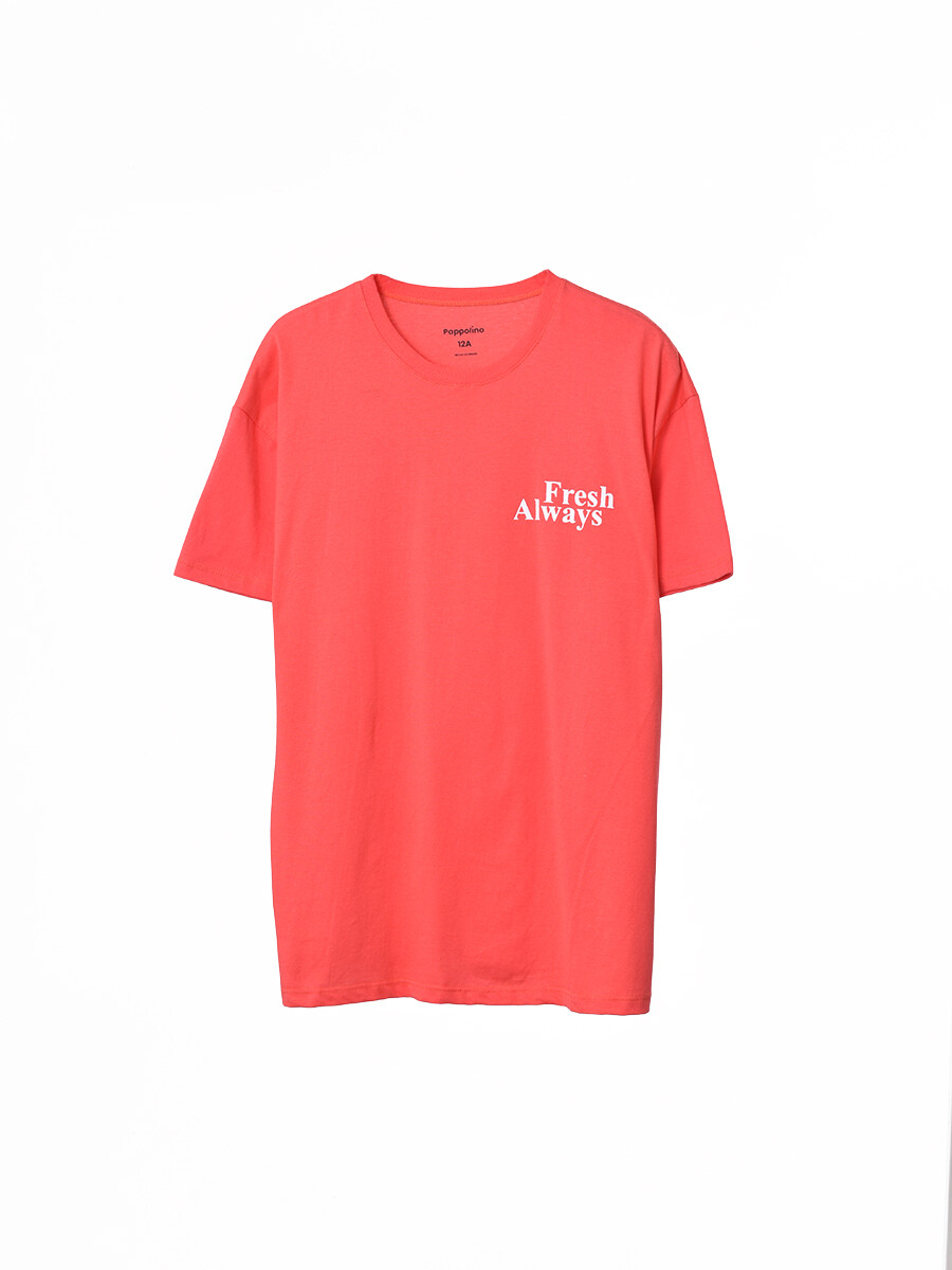 REMERA OVER ESTAMPA - ROJO 