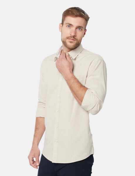 CAMISA DE LINO Beige