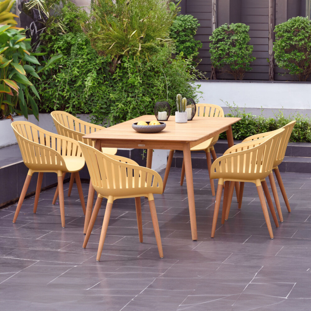 Juego de Jardin 6 sillas y Mesa - Nassau Miel