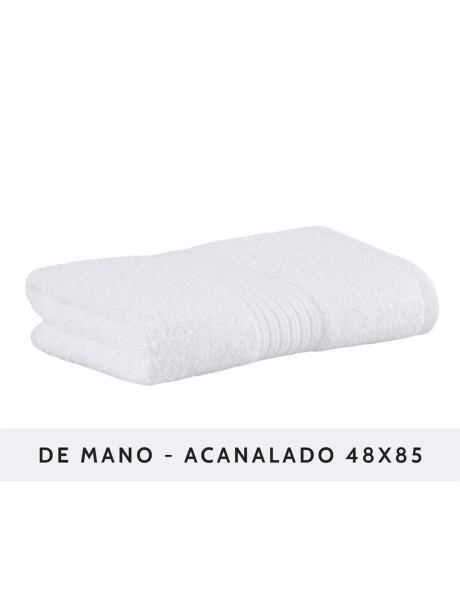 TOALLA ROSTRO ACANALADO 480G BLANCO 48X85 TOALLA ROSTRO ACANALADO 480G BLANCO 48X85
