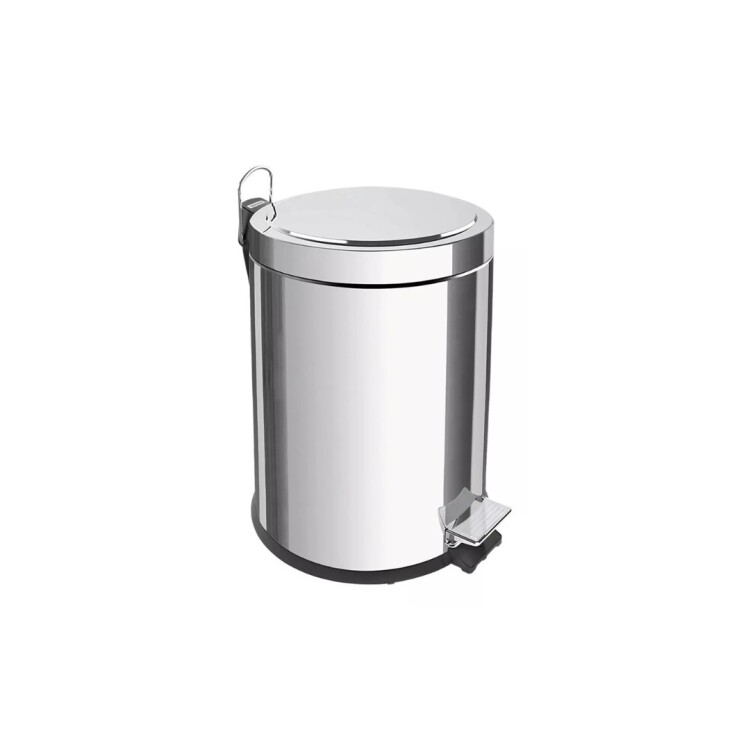 PAPELERA TACHO ACERO INOXIDABLE TRAMONTINA 5LTS PLATEADO