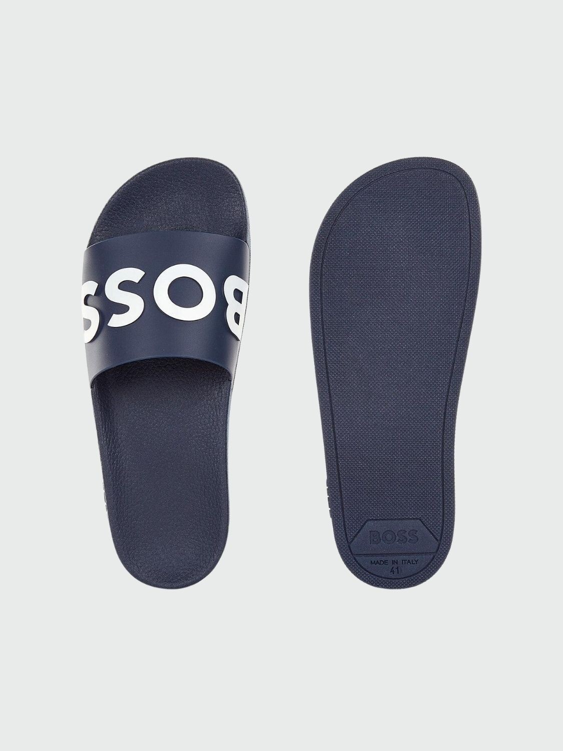 Hugo Boss -Sandalias de goma, Baylt slider Azul