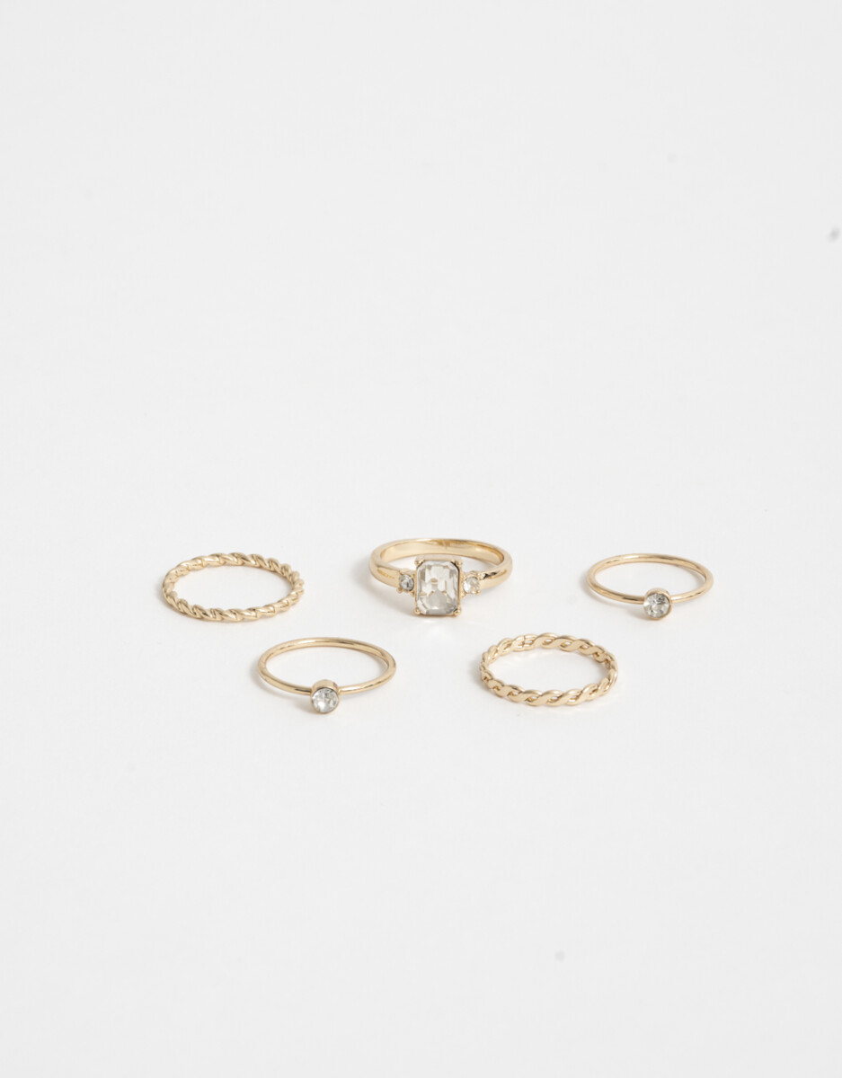Sets De Anillos Con Strass Crystal 