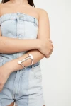PULSERA RÍGIDA DE ALEACIÓN DE MATALES BAÑADO EN PLATA DE LEY ESTRUCTURA MANTARRAYA Pulsera