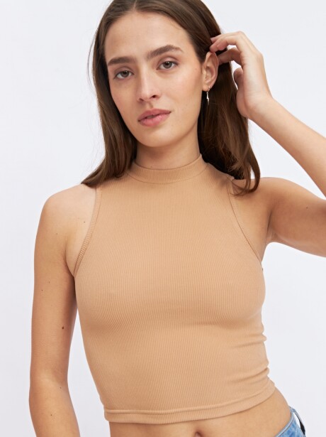 CROP TOP ALFONSINA TABACO