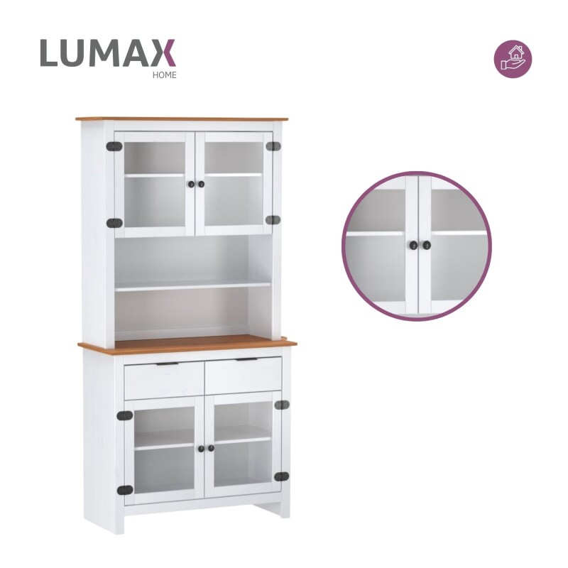 Cristalero Aparador Vajillero Lumax 4 Puertas Vidrio 2 Cajones Cristalero Aparador Vajillero Lumax 4 Puertas Vidrio 2 Cajones