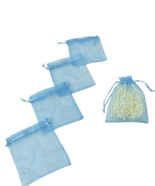 Pack x 100 - Bolsas organza 8x11 cm TURQUESA