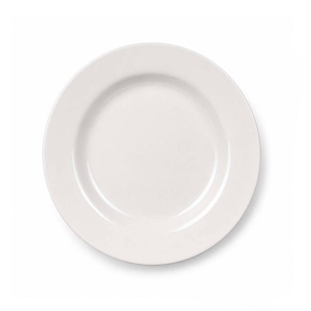 Plato llano cerámica blanca 23 cm Plato llano cerámica blanca 23 cm