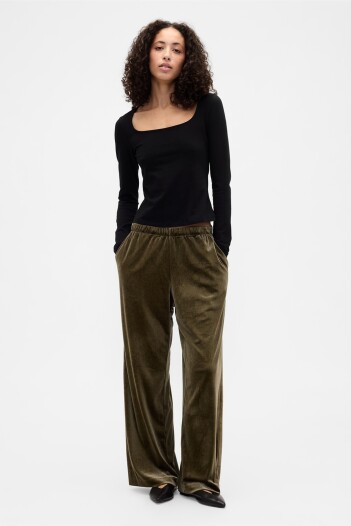 Pantalón Terciopelo Mujer Green Khaki 123