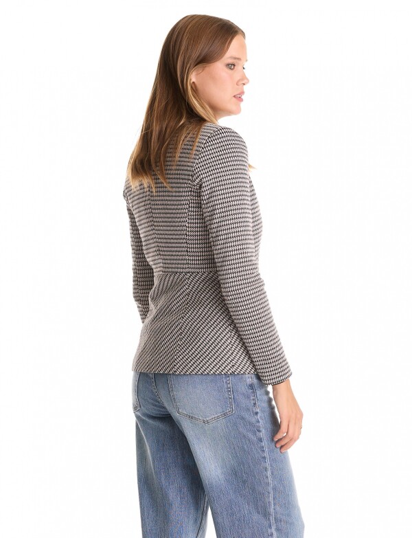 Blazer Jacquard MULTI/NEGRO