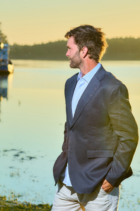 Saco de Lino Praga Azul