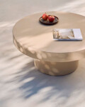 Mesa de centro Aiguablava de cemento beige Ø 90 cm