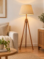 LAMPARA DE PIE TRIPODE BEIGE
