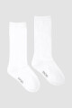 Medias lisas de algodón kids Blanco